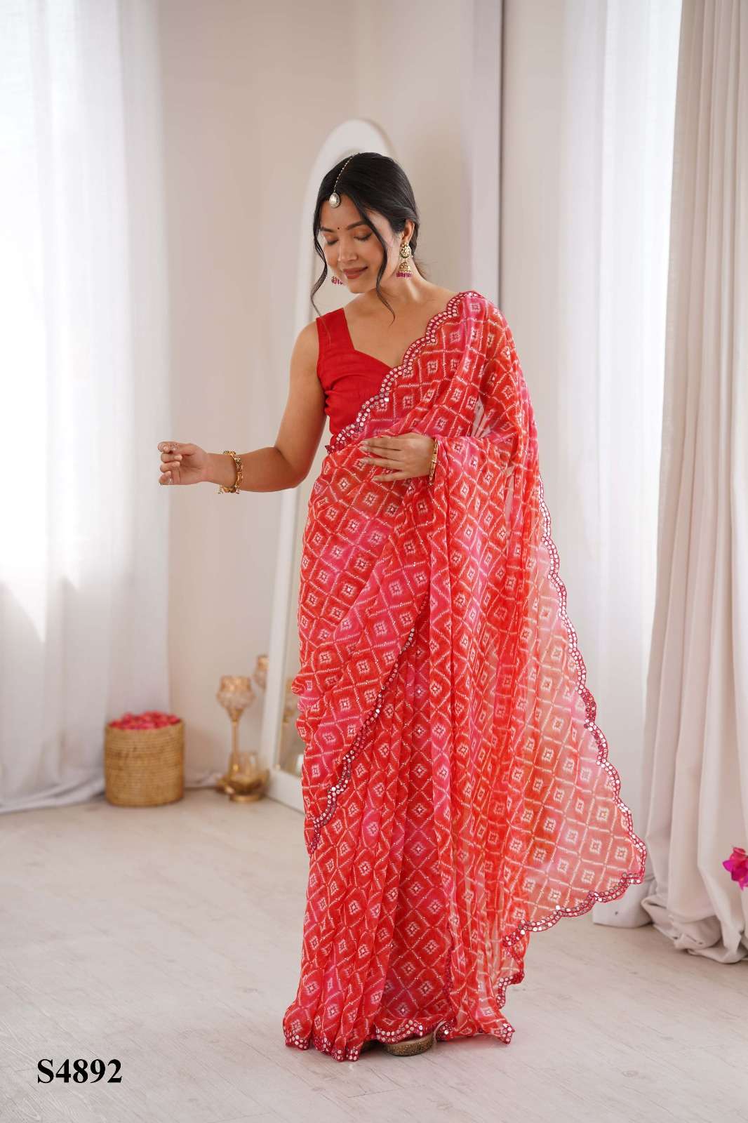 MAHOTSAV ABHITHA Georgette Saree
