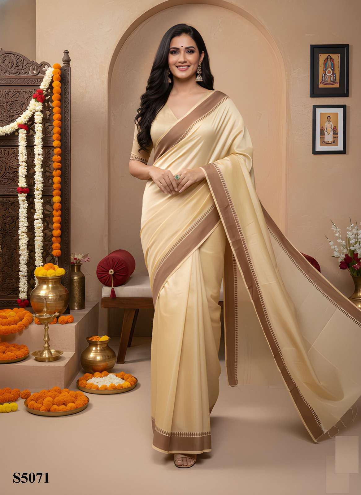 MAHOTSAV BAANI Manipuri Kalam Printed Saree - Amrah Wholesale