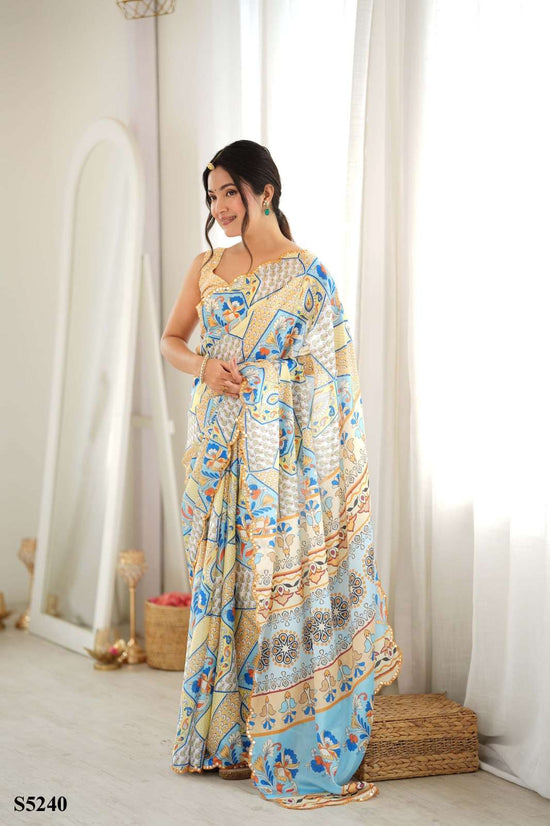 MAHOTSAV Charita S-5228 to S-5240 Chinon Printed Embroidery Saree