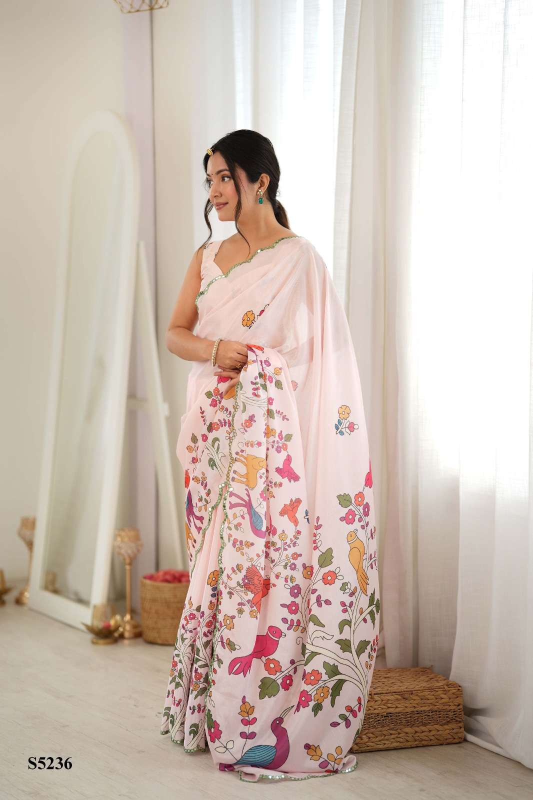MAHOTSAV Charita S-5228 to S-5240 Chinon Printed Embroidery Saree