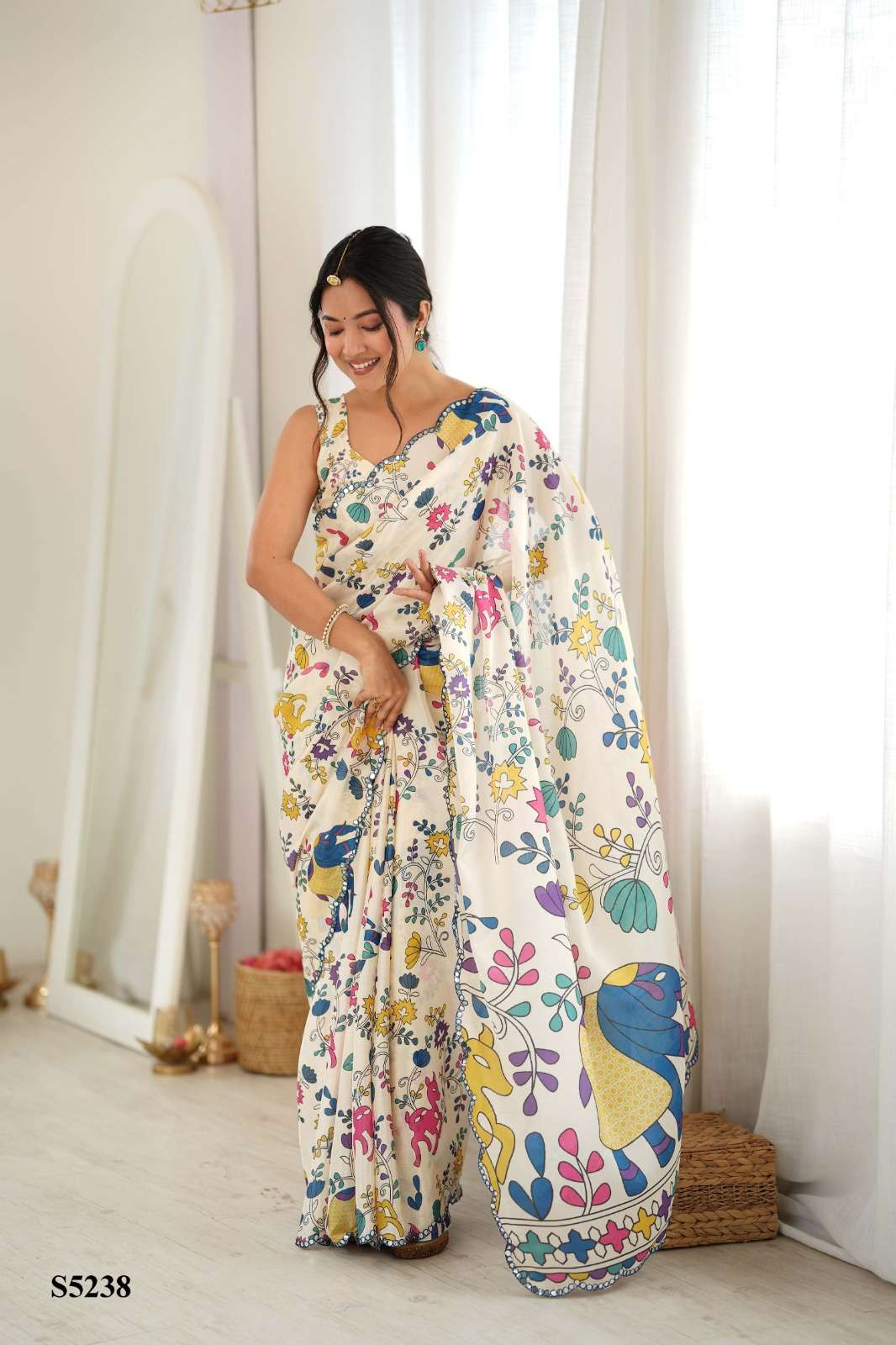 MAHOTSAV Charita S-5228 to S-5240 Chinon Printed Embroidery Saree