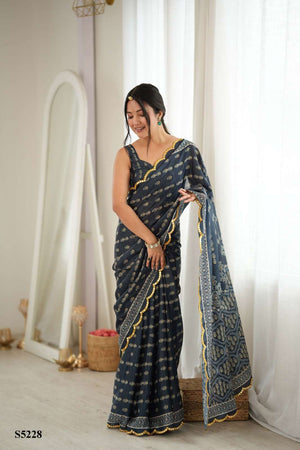 MAHOTSAV Charita S-5228 to S-5240 Chinon Printed Embroidery Saree