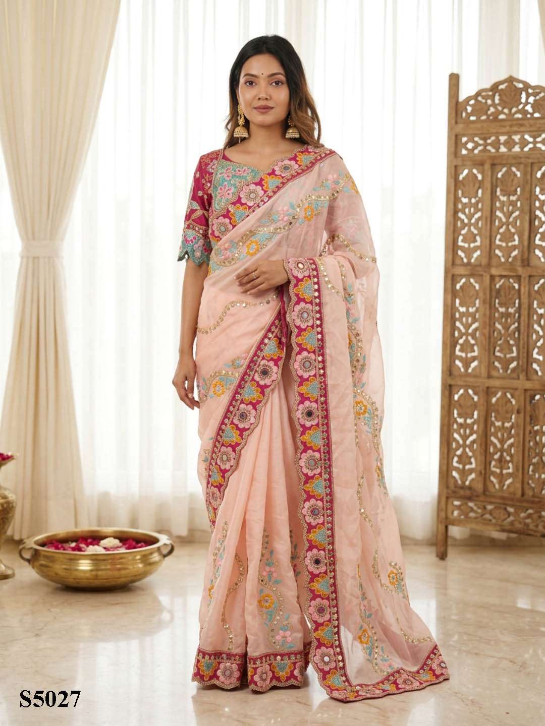 Mahotsav Disha Rangoli Silk Embroidery Saree Collection - Amrah Wholesale