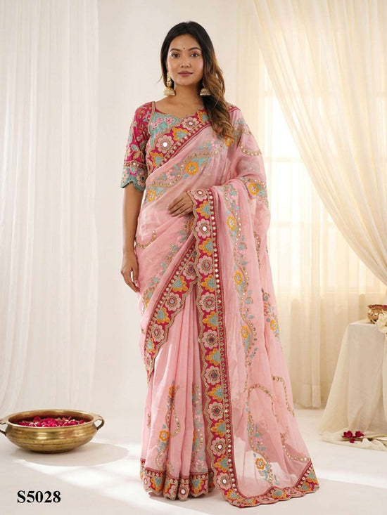Mahotsav Disha Rangoli Silk Embroidery Saree Collection - Amrah Wholesale