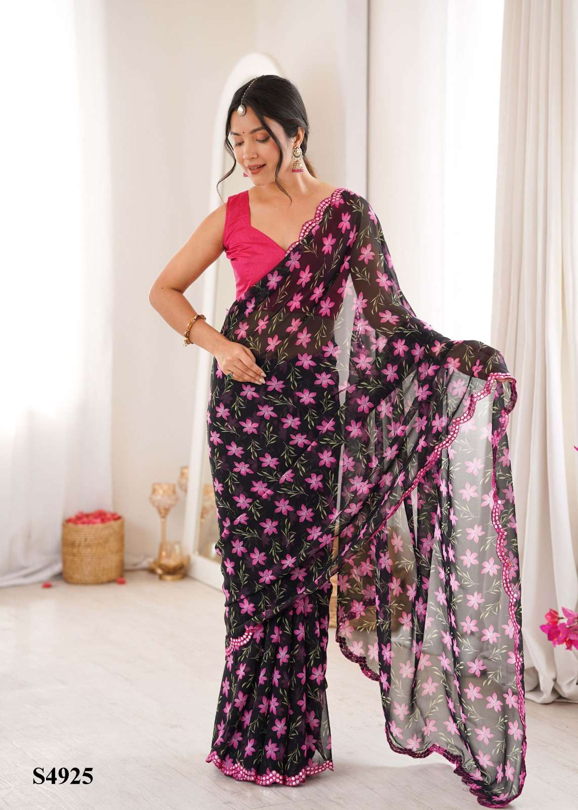 MAHOTSAV EESHA Georgette Printed Sarees - Amrah Wholesale