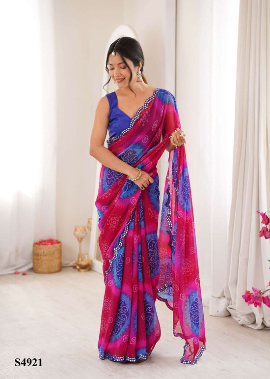 MAHOTSAV EESHA Georgette Printed Sarees - Amrah Wholesale