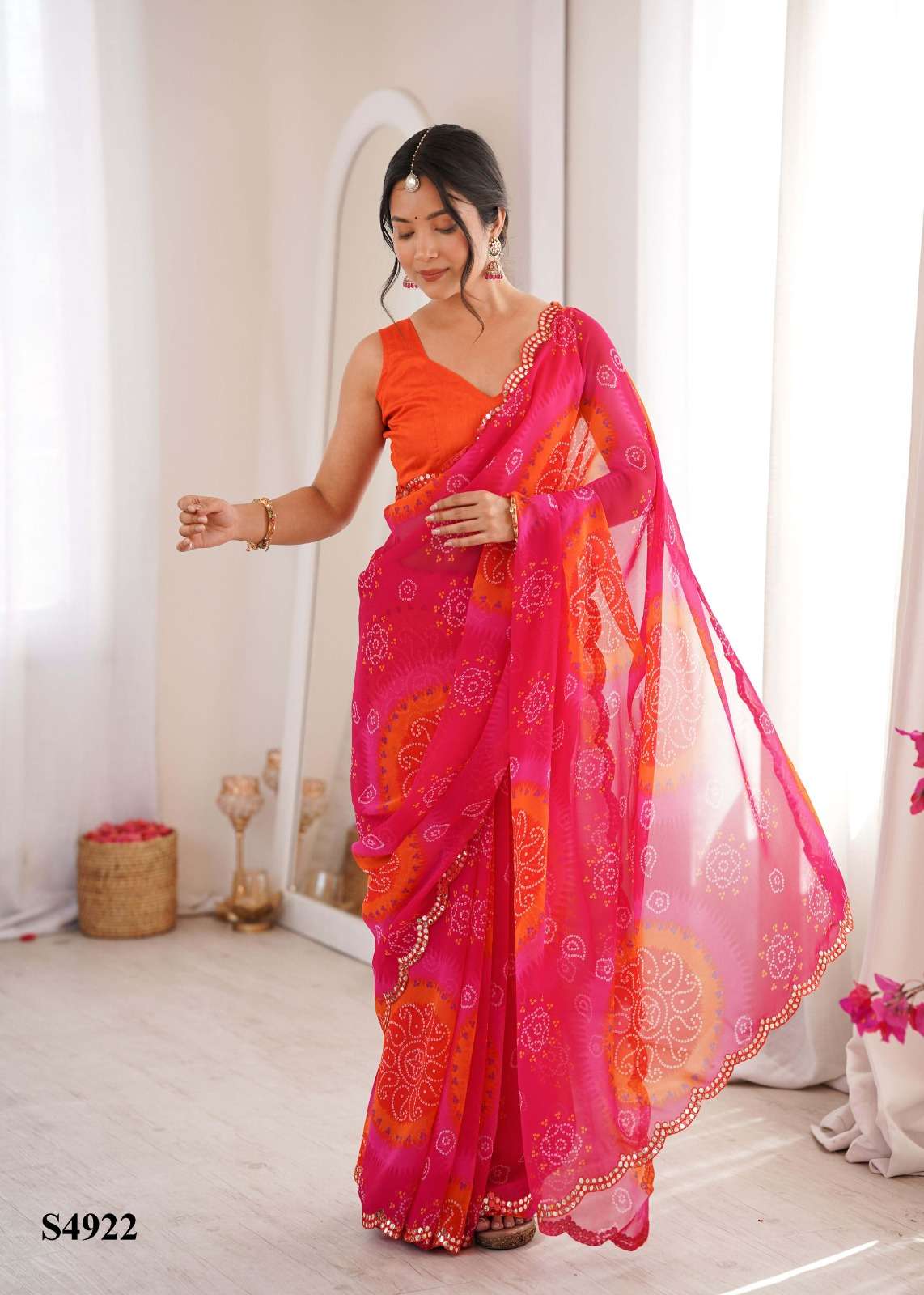 MAHOTSAV EESHA Georgette Printed Sarees - Amrah Wholesale