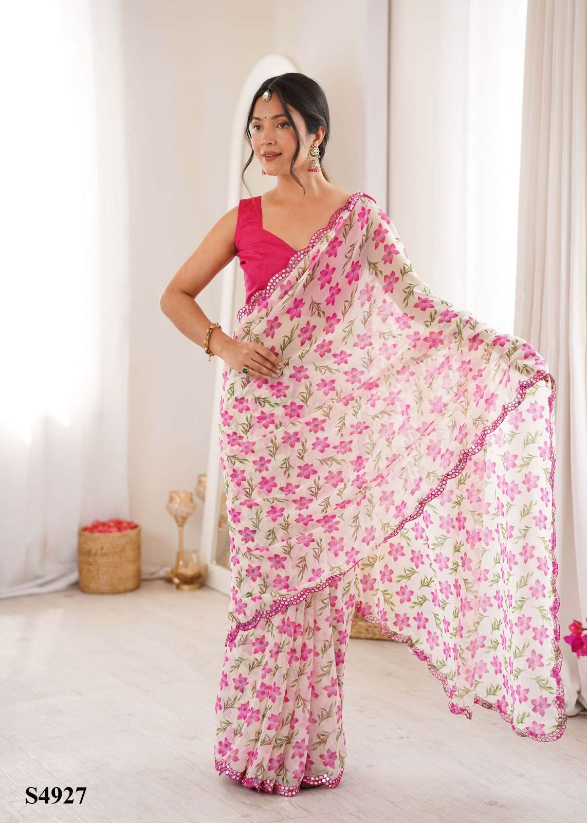 MAHOTSAV EESHA Georgette Printed Sarees - Amrah Wholesale