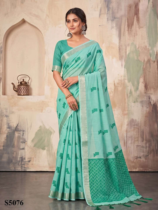 Mahotsav Elle Linen Printed Saree - Amrah Wholesale