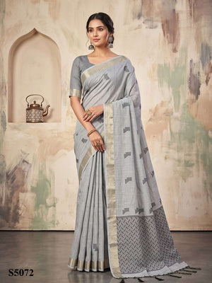 Mahotsav Elle Linen Printed Saree - Amrah Wholesale