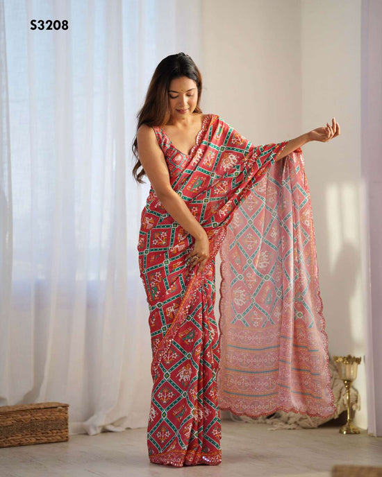 Mahotsav Kriti Soft Chinon Silk Printed Saree