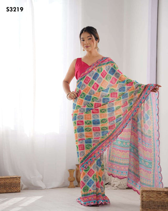 Mahotsav Kriti Soft Chinon Silk Printed Saree