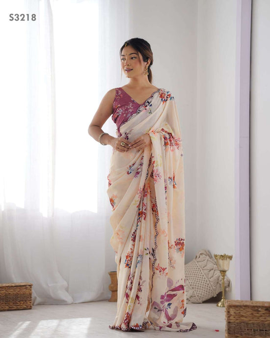 Mahotsav Kriti Soft Chinon Silk Printed Saree