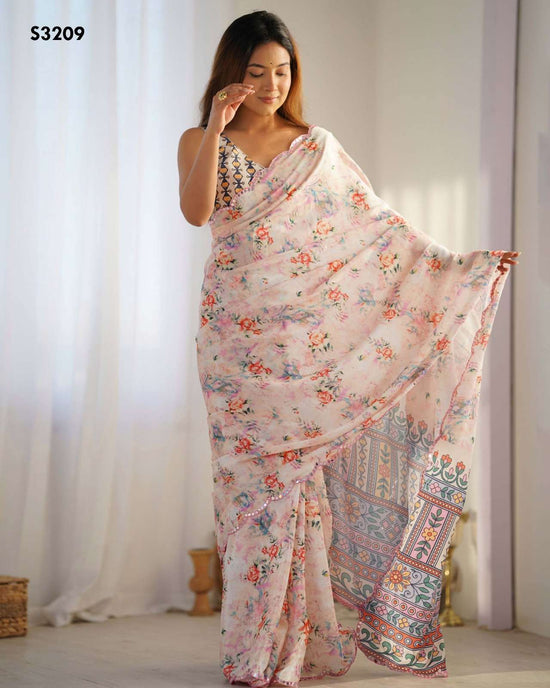 Mahotsav Kriti Soft Chinon Silk Printed Saree