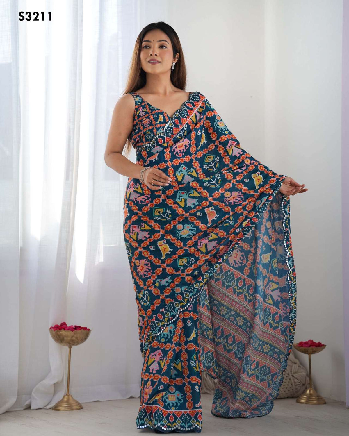 Mahotsav Kriti Soft Chinon Silk Printed Saree