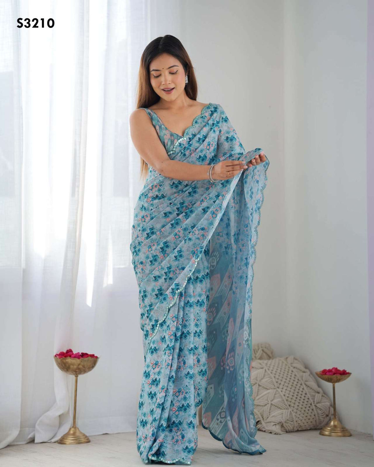 Mahotsav Kriti Soft Chinon Silk Printed Saree