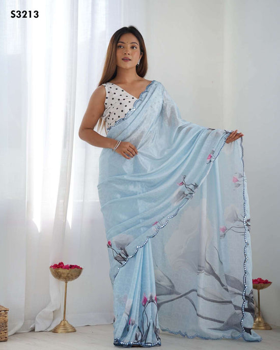 Mahotsav Kriti Soft Chinon Silk Printed Saree