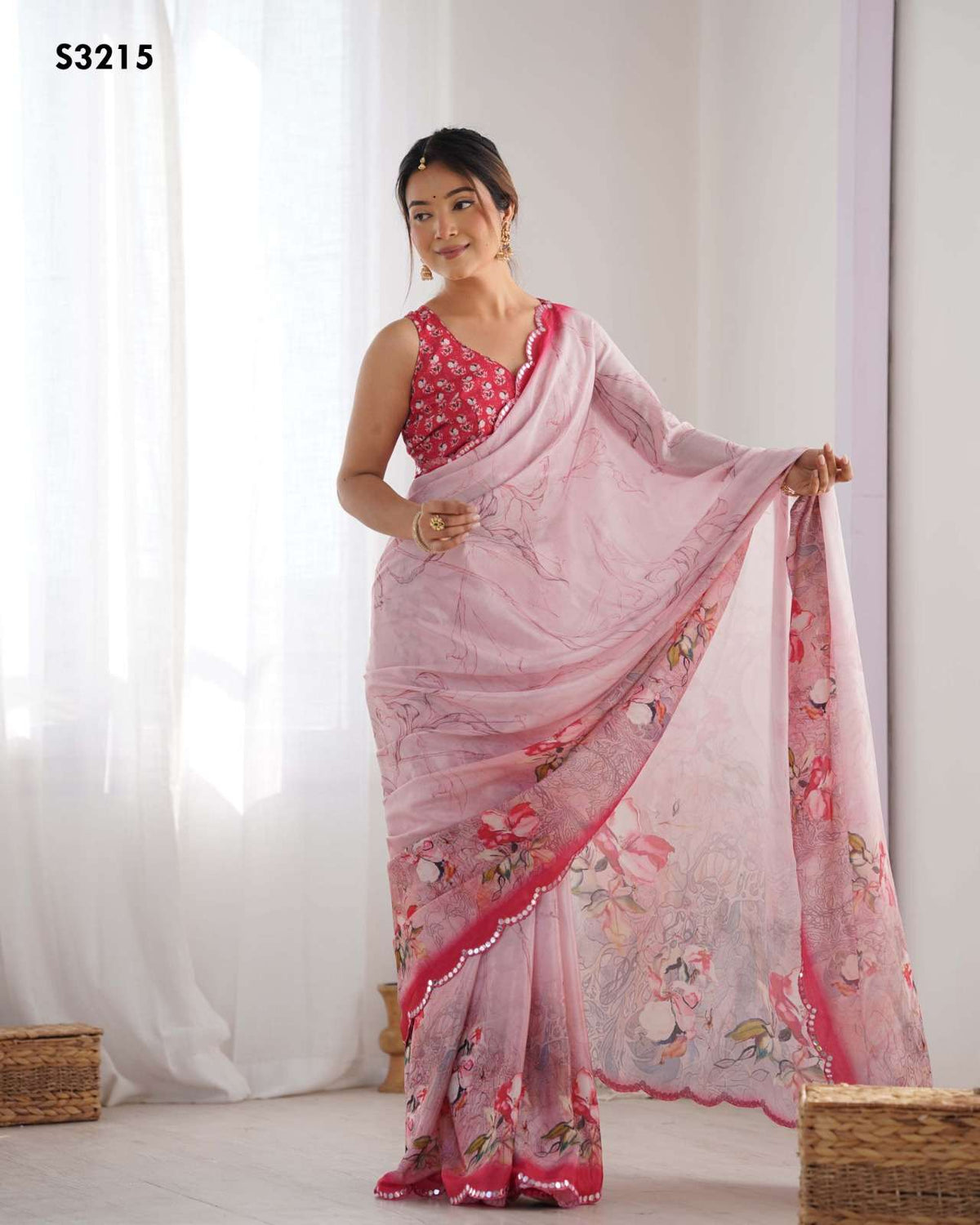 Mahotsav Kriti Soft Chinon Silk Printed Saree