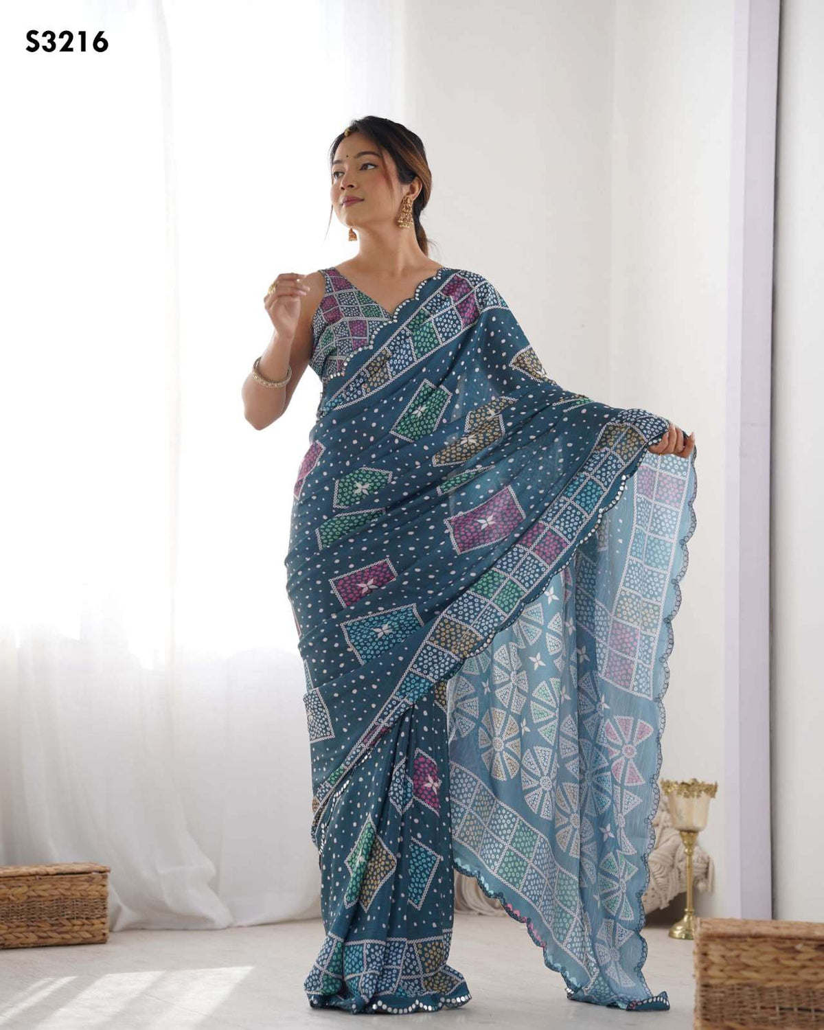 Mahotsav Kriti Soft Chinon Silk Printed Saree
