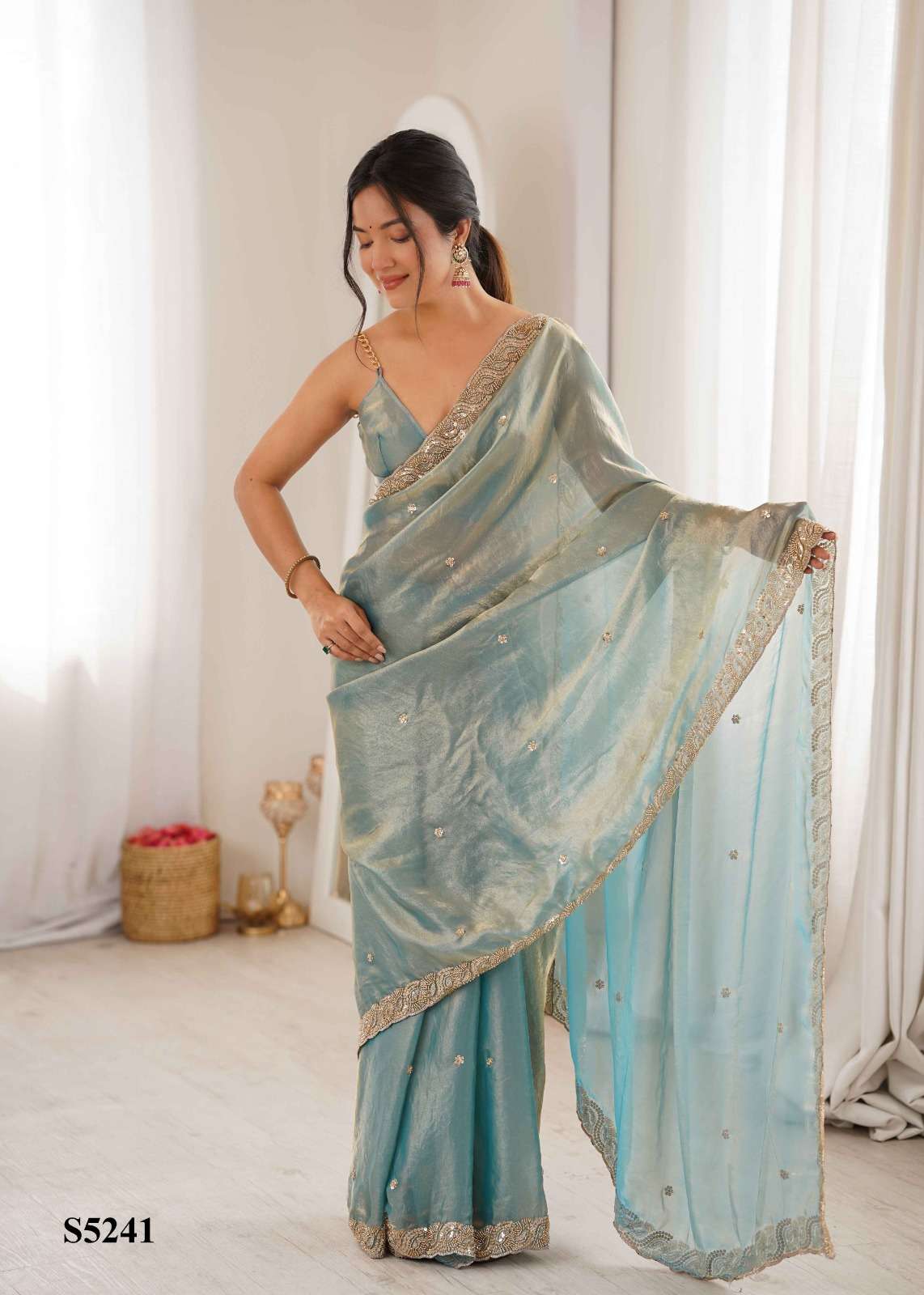 MAHOTSAV MALINI Fandy Satin Embroidery Premium Sarees