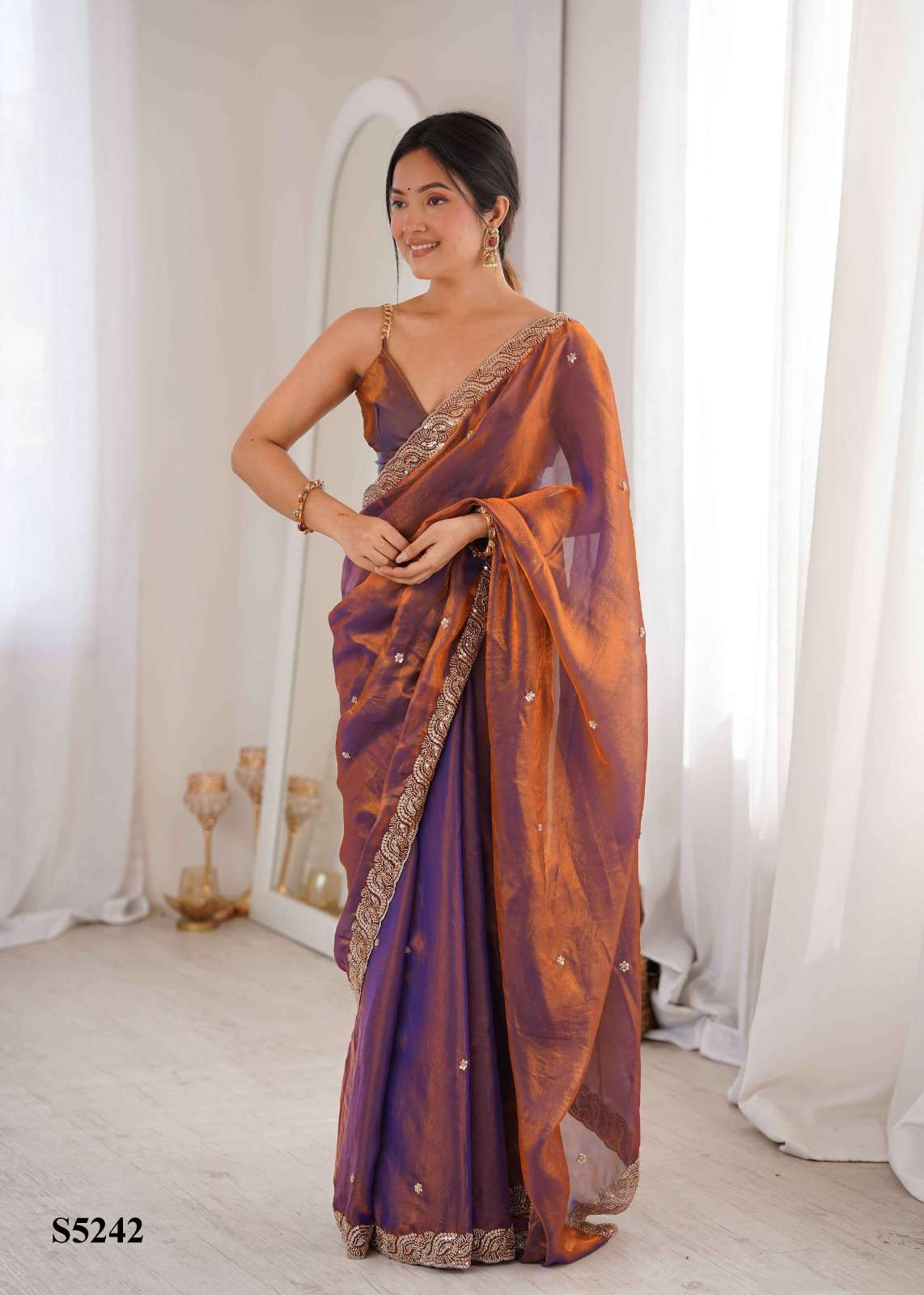 MAHOTSAV MALINI Fandy Satin Embroidery Premium Sarees