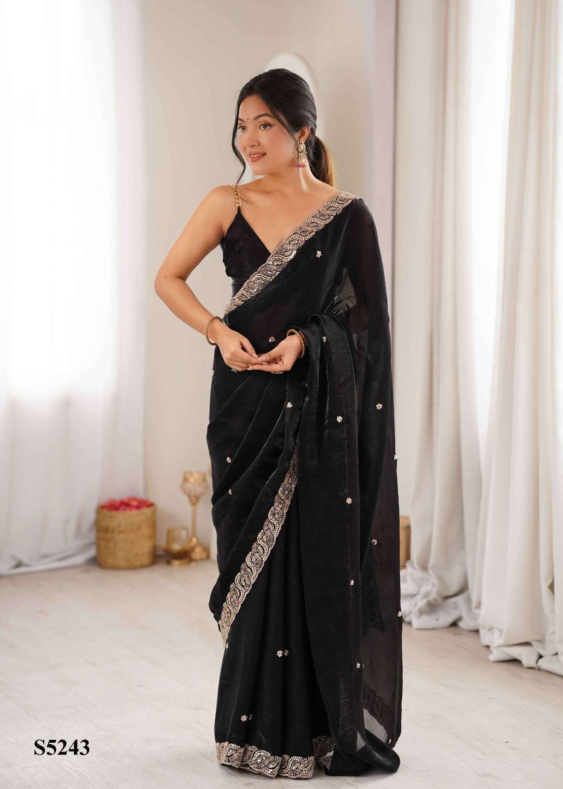 MAHOTSAV MALINI Fandy Satin Embroidery Premium Sarees