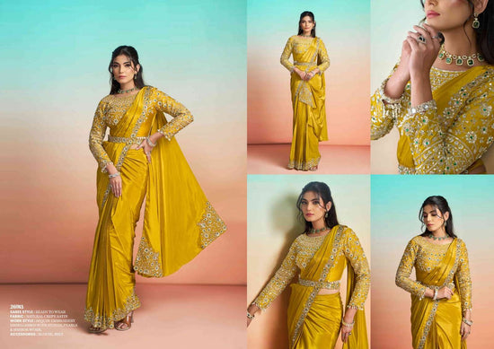 Mahotsav Mohmanthan Satin Silk Embroidered Saree Wholesale