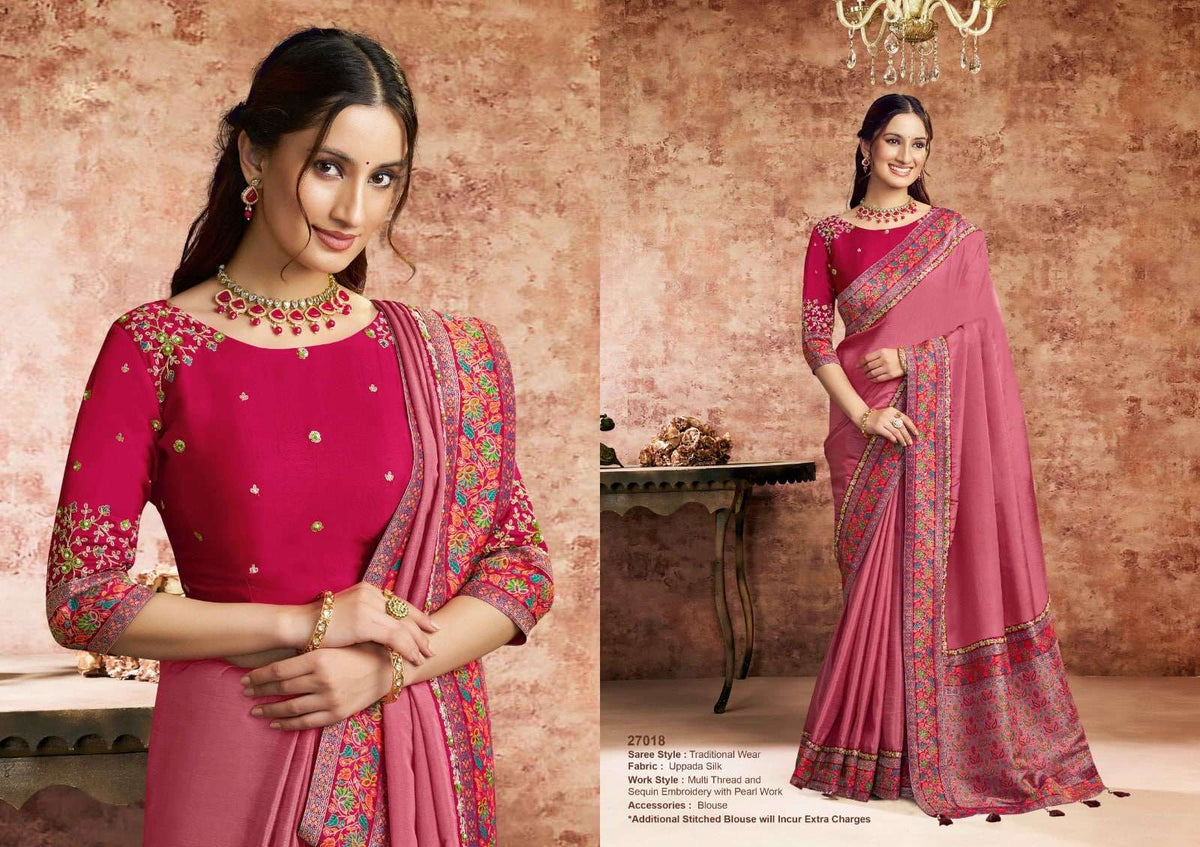 Mahotsav Nayab Organza Satin Embroidery Saree