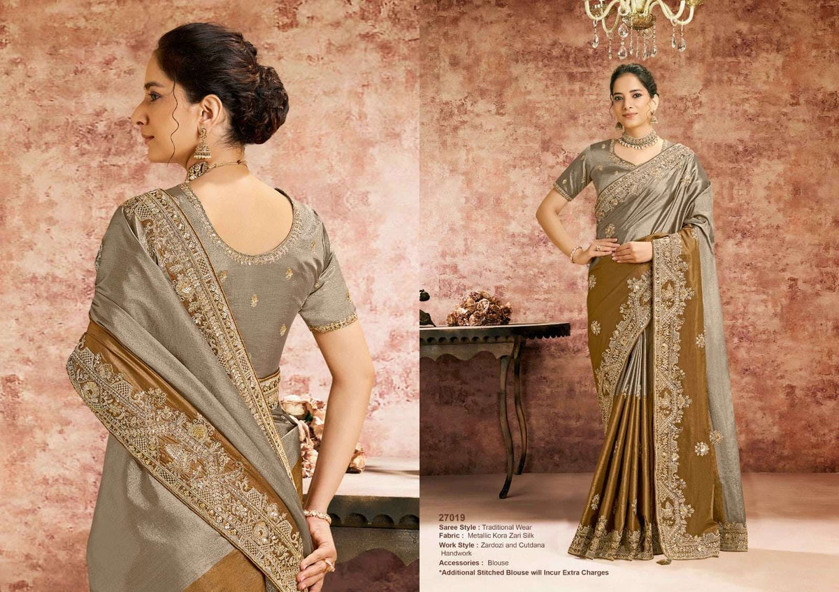 Mahotsav Nayab Organza Satin Embroidery Saree