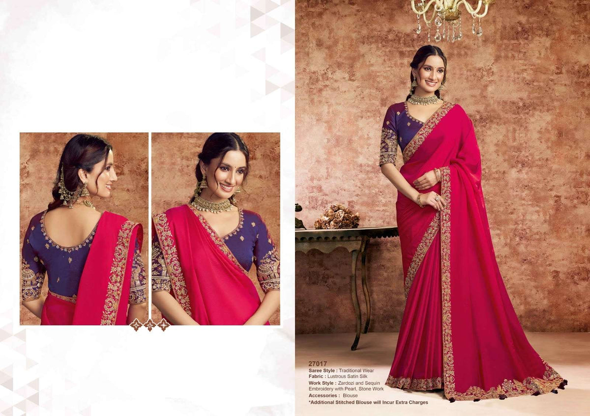 Mahotsav Nayab Organza Satin Embroidery Saree