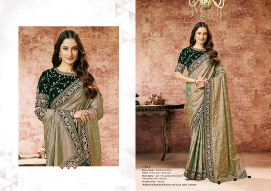 Mahotsav Nayab Organza Satin Embroidery Saree