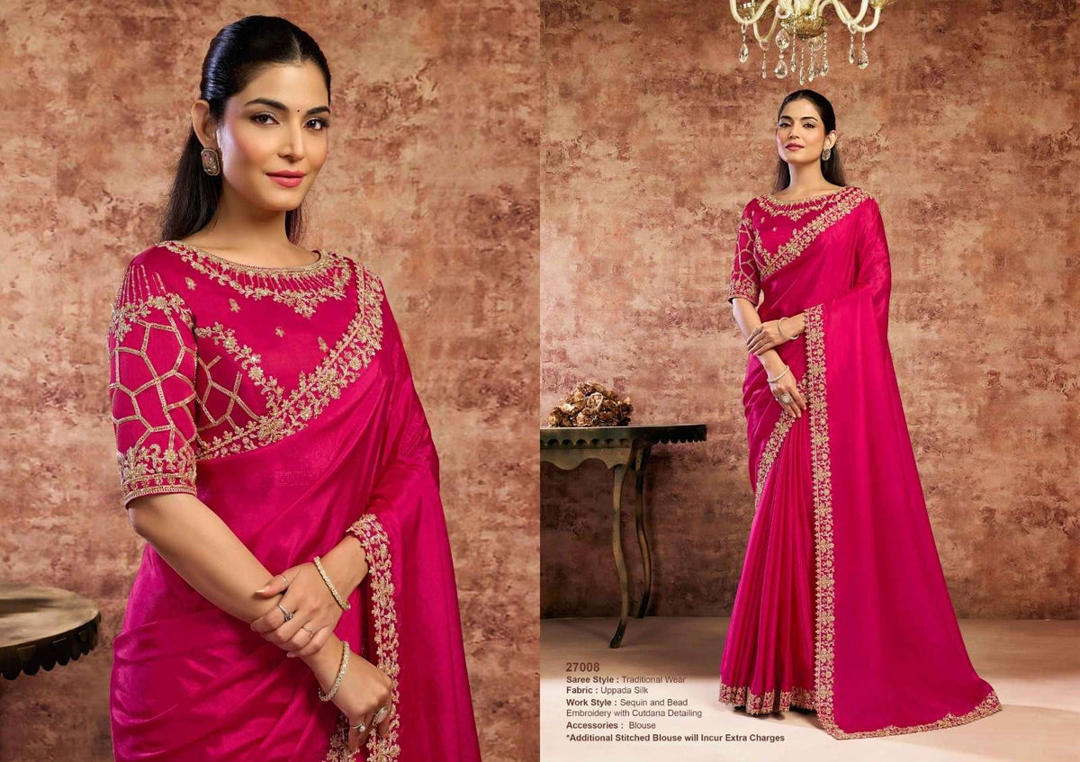 Mahotsav Nayab Organza Satin Embroidery Saree