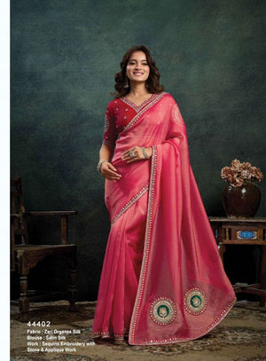 Mahotsav Norita 44400 Rasika Organza Silk Embroidery Saree