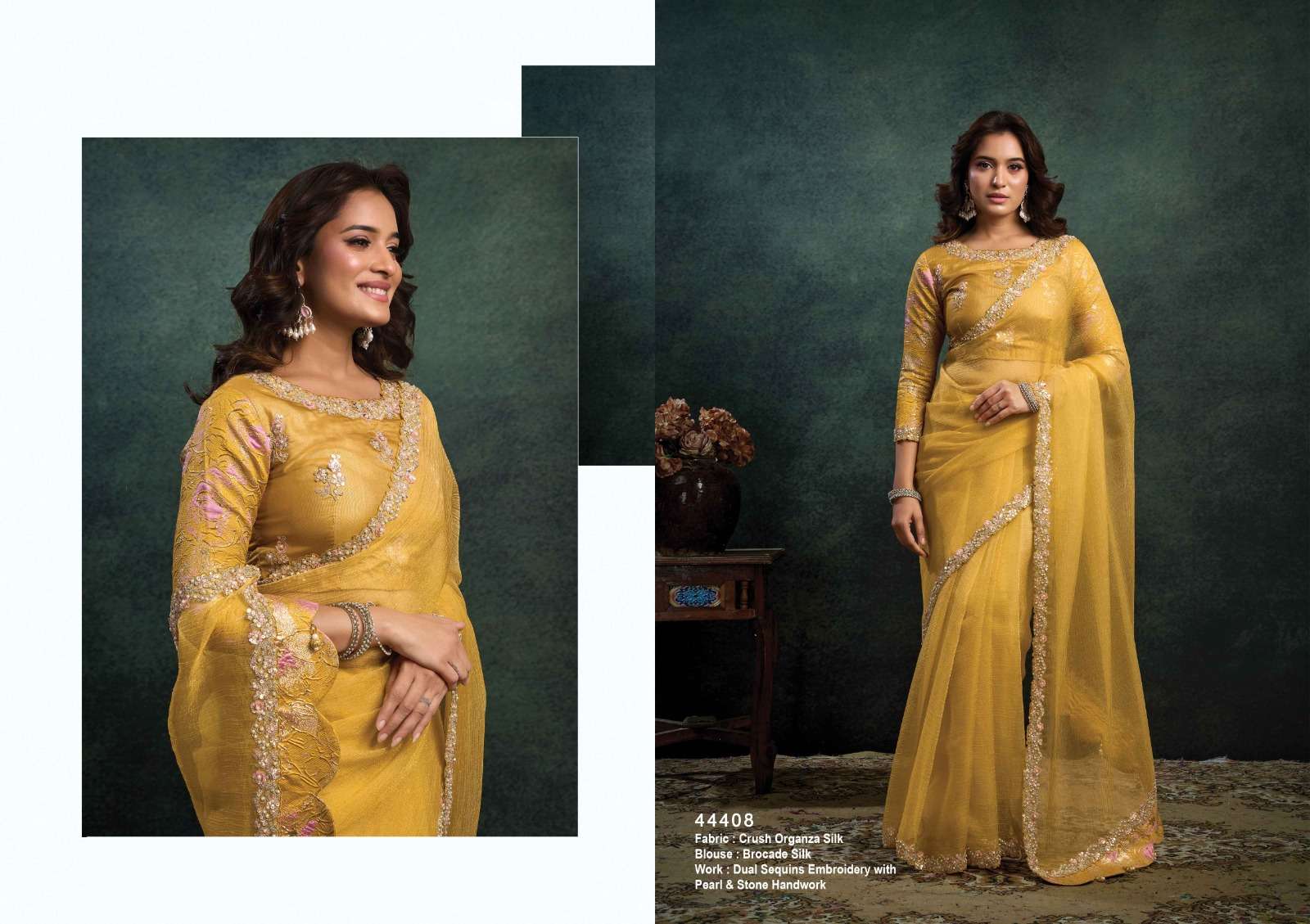 Mahotsav Norita 44400 Rasika Organza Silk Embroidery Saree