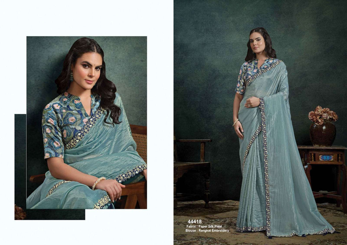 Mahotsav Norita 44400 Rasika Organza Silk Embroidery Saree