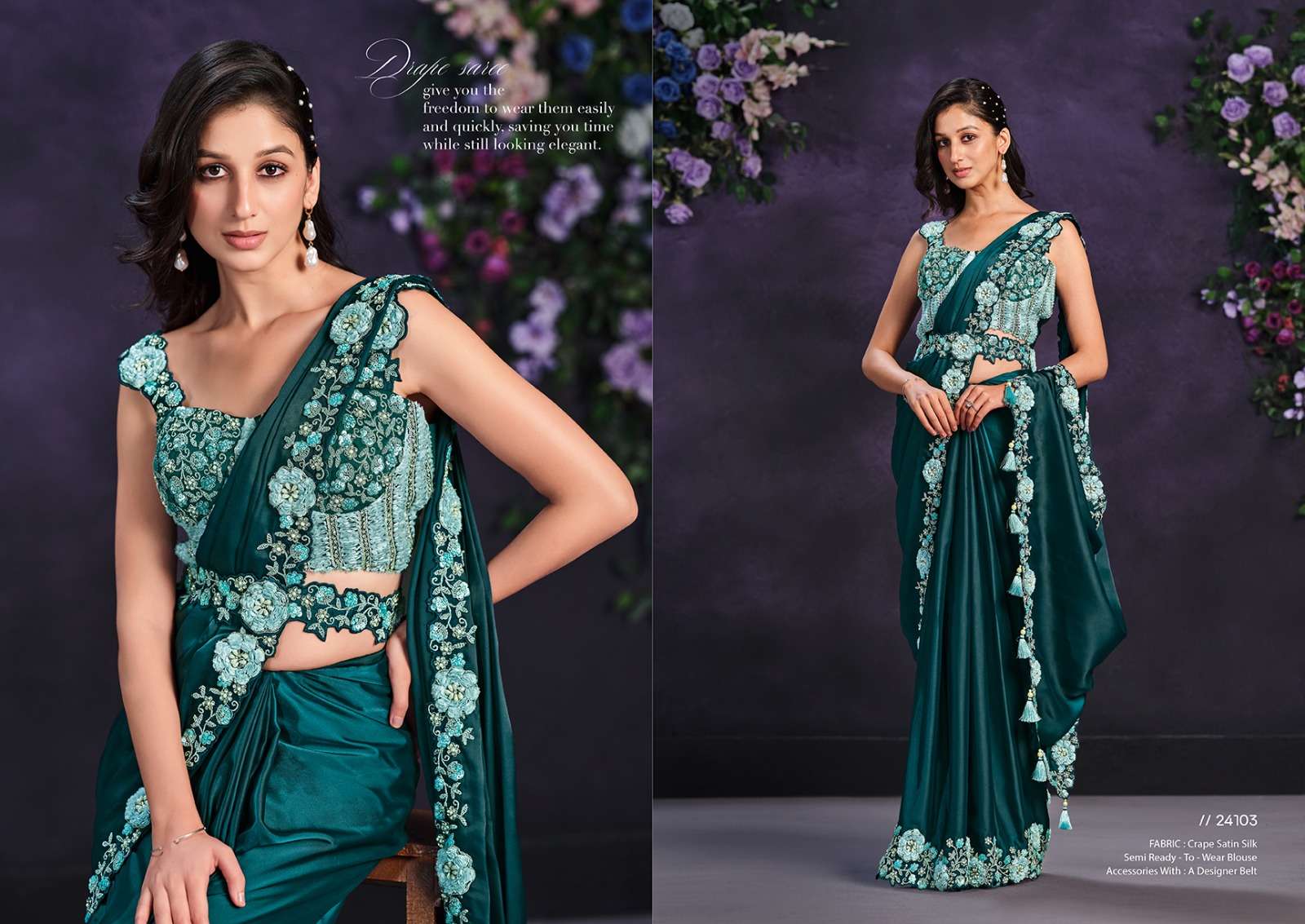 MAHOTSAV RIONA COLOURS Crepe Silk Saree