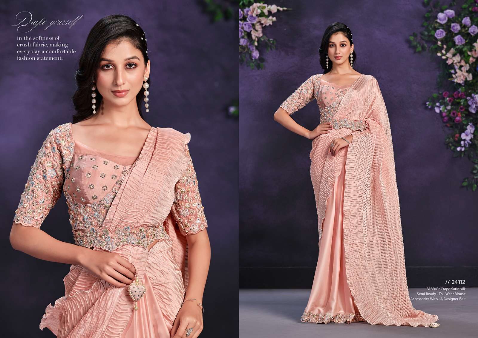 MAHOTSAV RIONA COLOURS Crepe Silk Saree