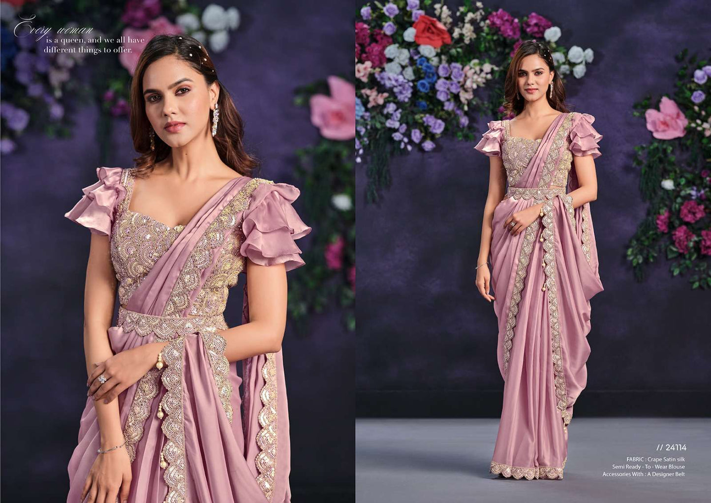 MAHOTSAV RIONA COLOURS Crepe Silk Saree
