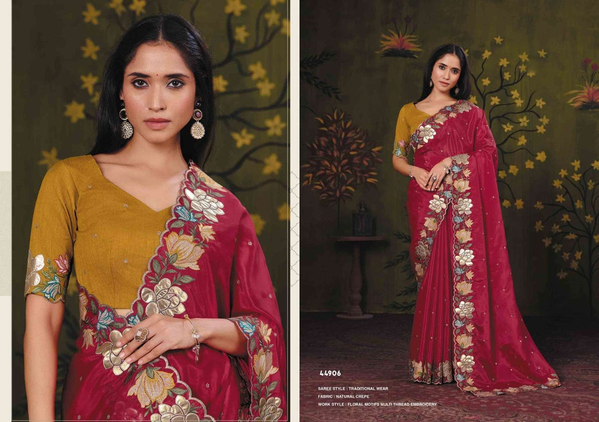 Mahotsav Rooh Tussar Silk Printed Festive Wear Saree