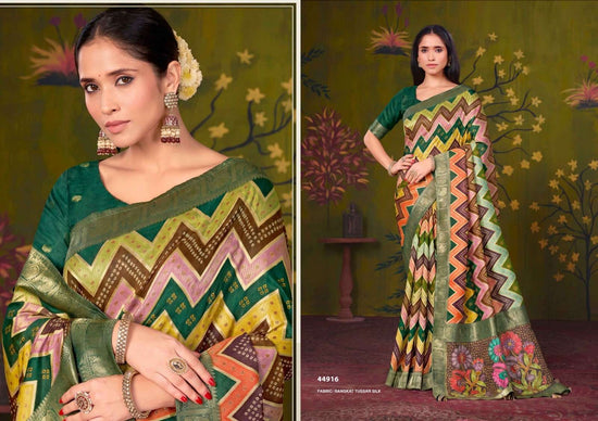 Mahotsav Rooh Tussar Silk Printed Festive Wear Saree