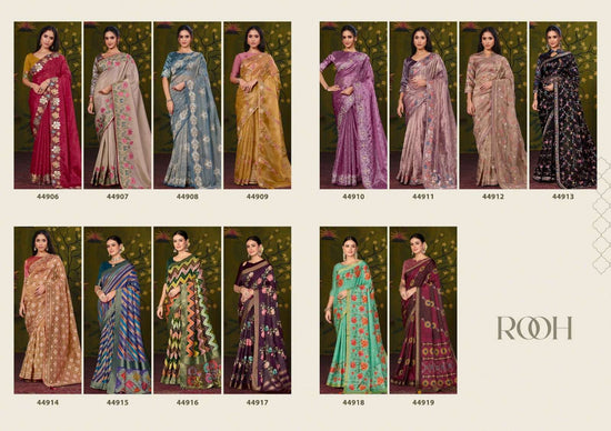 Mahotsav Rooh Tussar Silk Printed Festive Wear Saree
