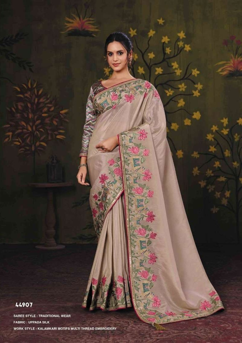 Mahotsav Rooh Tussar Silk Printed Festive Wear Saree