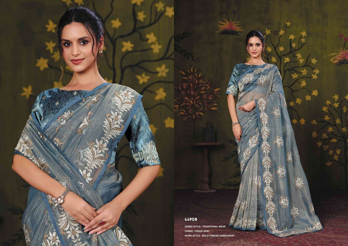 Mahotsav Rooh Tussar Silk Printed Festive Wear Saree