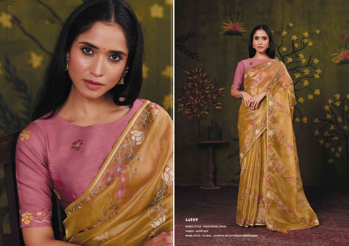Mahotsav Rooh Tussar Silk Printed Festive Wear Saree
