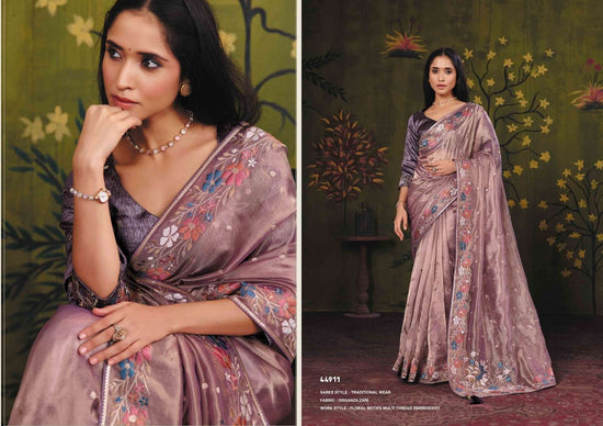 Mahotsav Rooh Tussar Silk Printed Festive Wear Saree