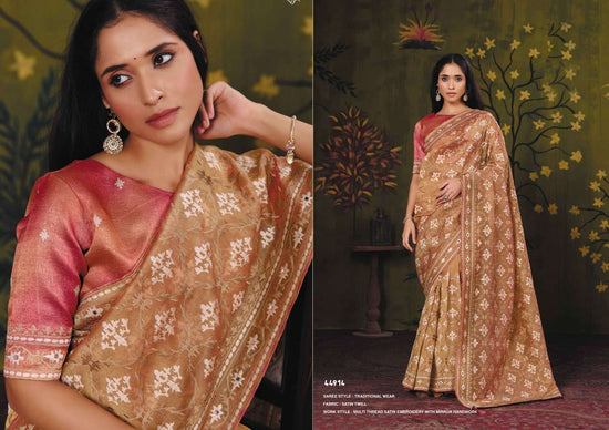 Mahotsav Rooh Tussar Silk Printed Festive Wear Saree