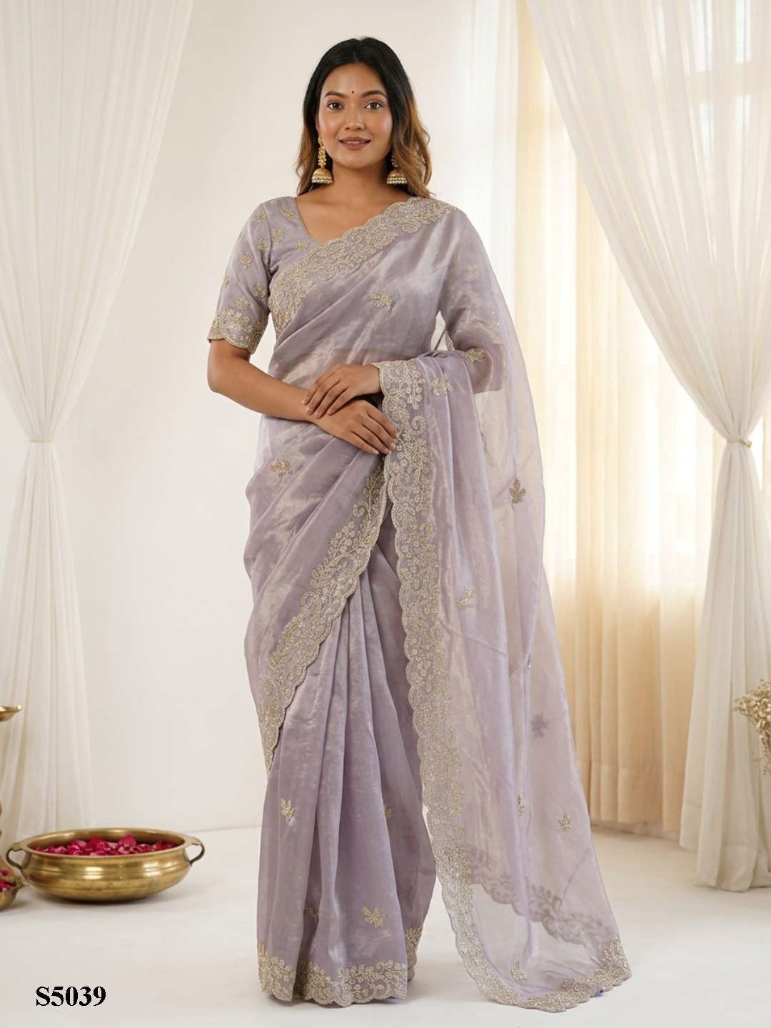 MAHOTSAV SANIKA Fandy Satin Printed Embroidery Saree Wholesale - Amrah Wholesale
