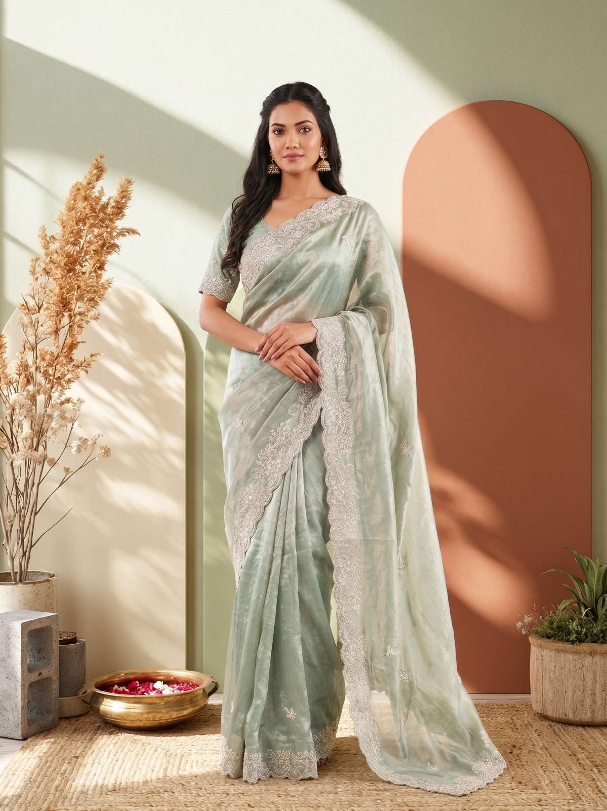 MAHOTSAV SANIKA Fandy Satin Printed Embroidery Saree Wholesale - Amrah Wholesale