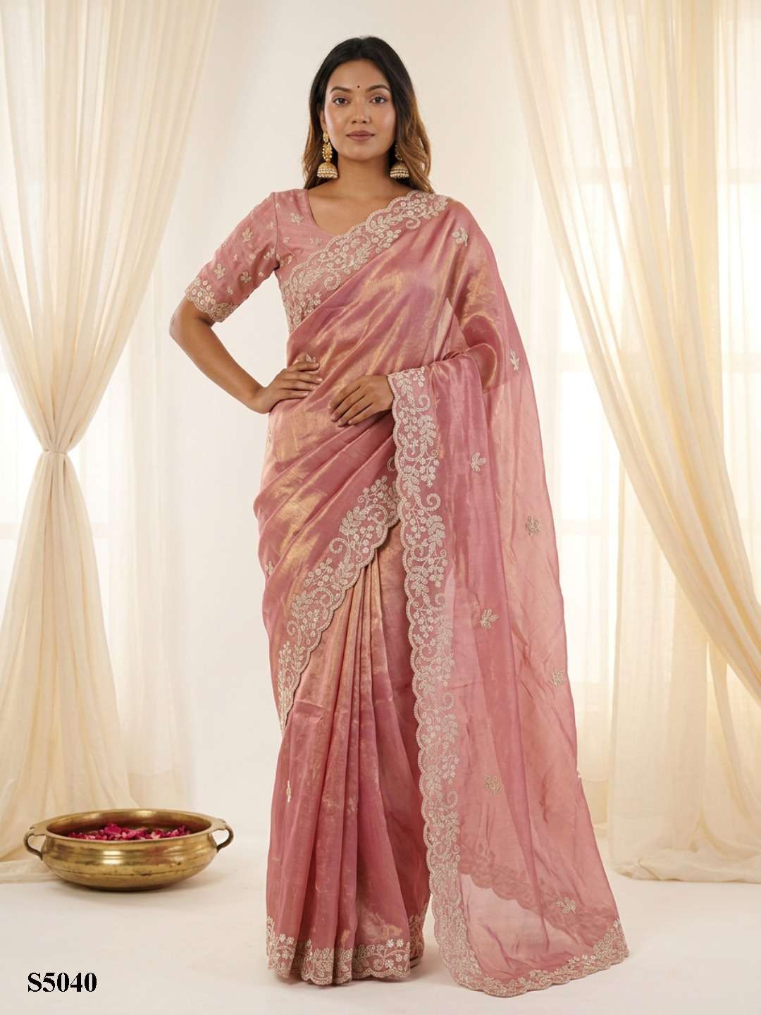 MAHOTSAV SANIKA Fandy Satin Printed Embroidery Saree Wholesale - Amrah Wholesale