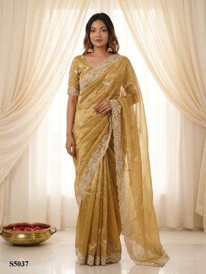 MAHOTSAV SANIKA Fandy Satin Printed Embroidery Saree Wholesale - Amrah Wholesale
